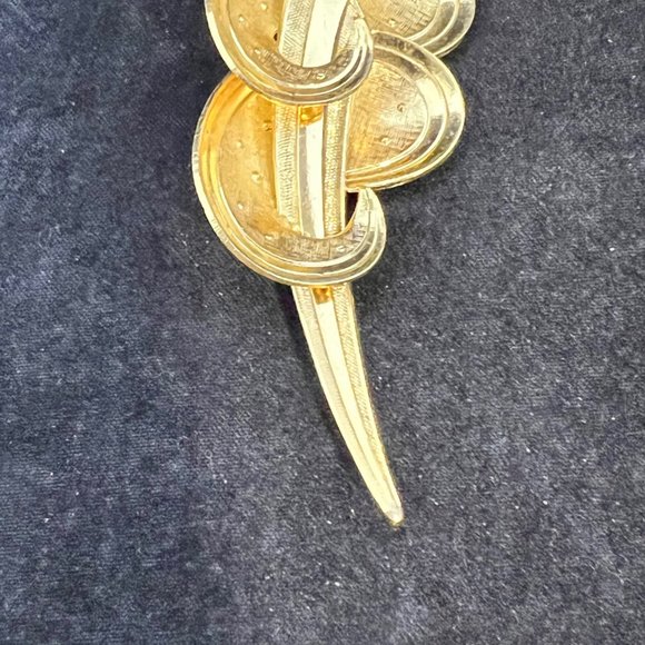 Vintage Gold Tone Abstract Brooch Signed West Germany (3277) - Picture 3 of 5